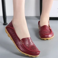 womens shoes 44 flat shoes womens leather loafers vulcanized womens flat oxford shoes hollow ballet non slip womens shoes