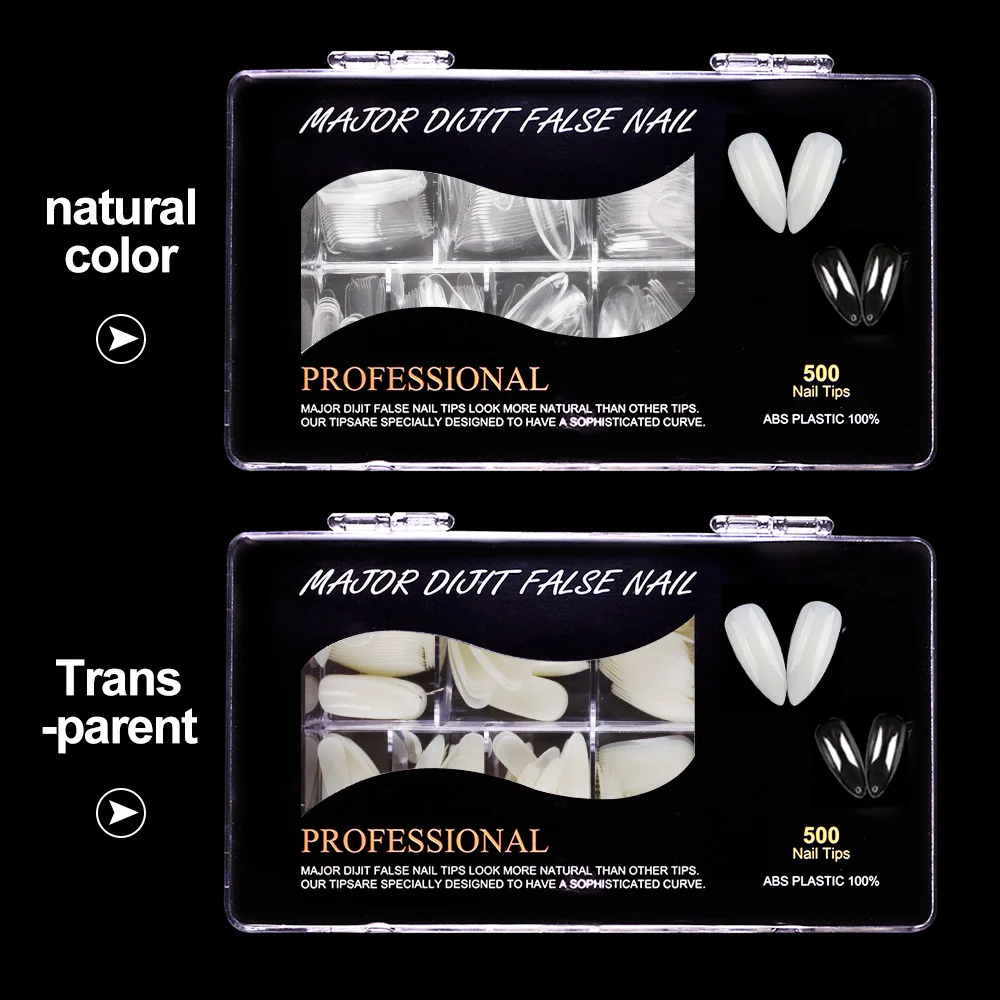 

500 шт прозрачный Белый Профессиональный французский накладные ногти акриловый УФ-гель половинный дизайн ногтей набор инструментов