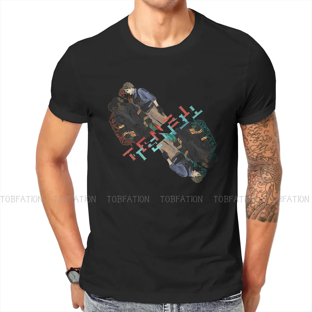 

Tenet Robert Pattinson Famous British Actor Movie T Shirt Classic Graphic Crewneck TShirt Big sales Harajuku Men's Clothes