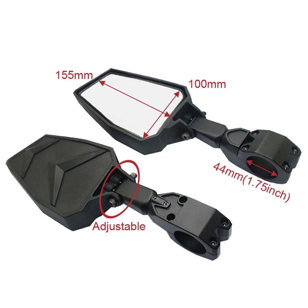 

ATV / UTV wide angle all terrain farmer's vehicle rear view mirror 1.75 "bracket universal reflector