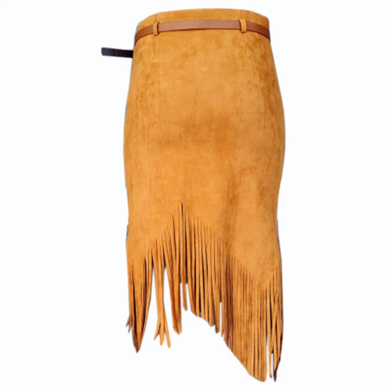 Женская замшевая юбка-трапеция MWSFH облегающая Асимметричный карандаш с высокой
