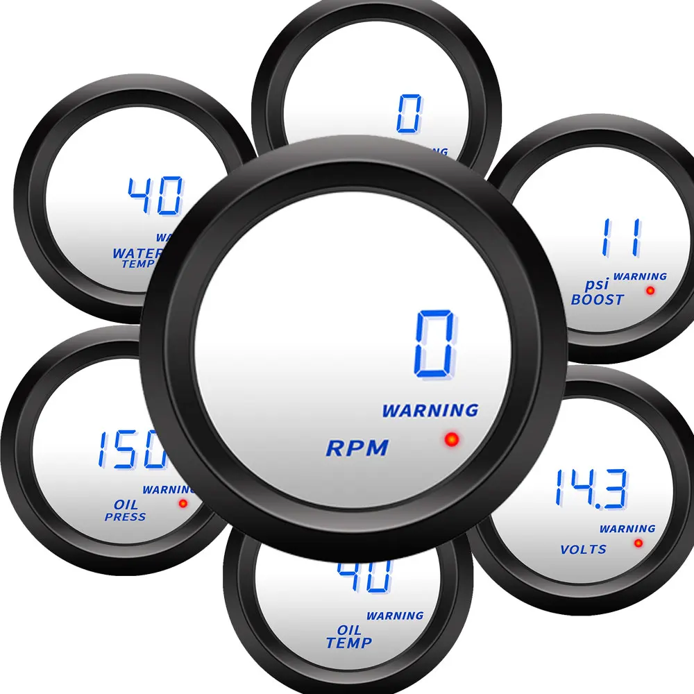 Универсальный Автомобильный цифровой фотовольтметр 52 мм измеритель давления Turbo