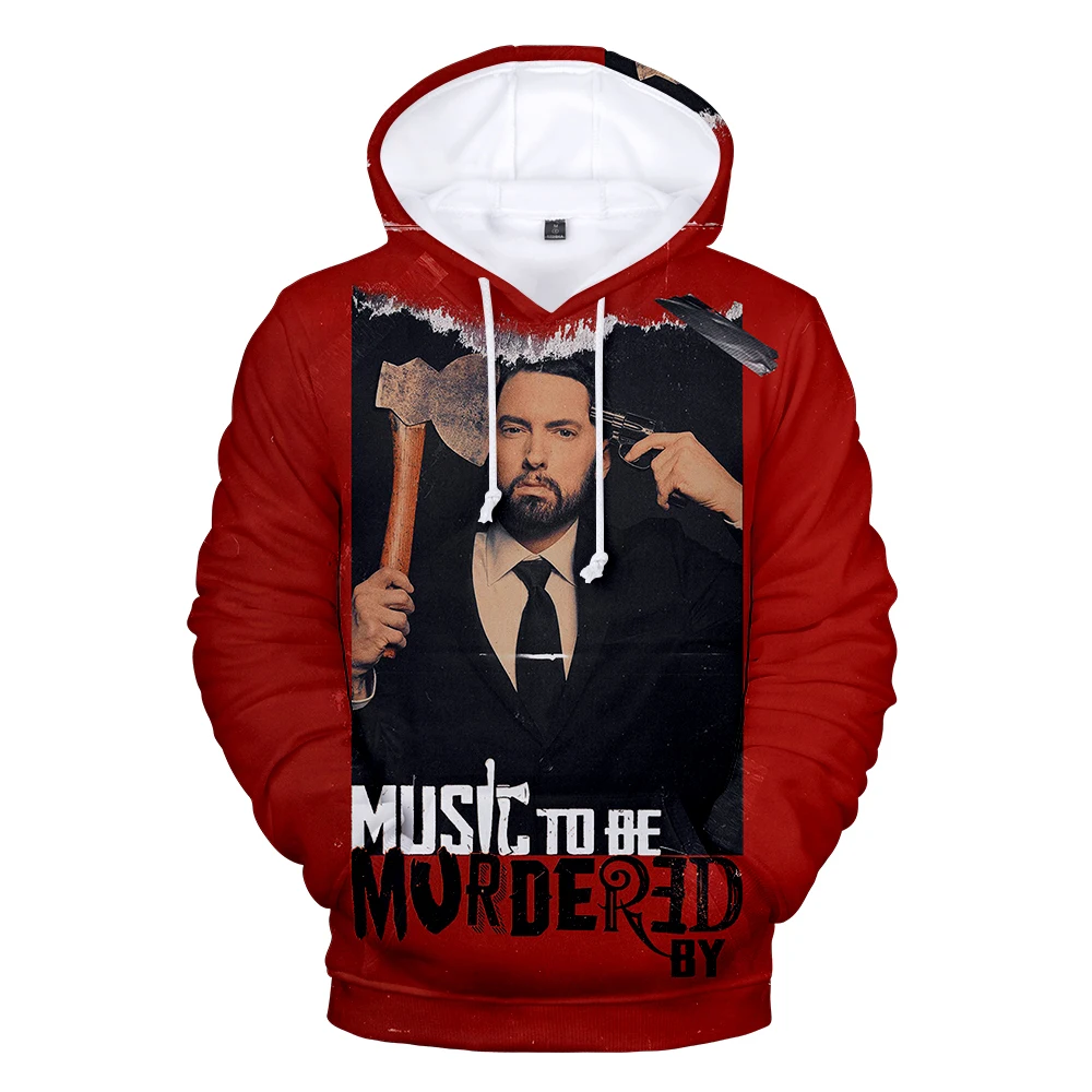 Новые толстовки 3D Eminem с длинным рукавом для мужчин и женщин худи осенние детские