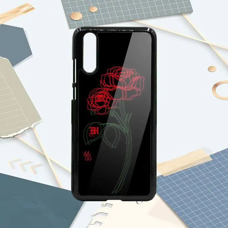 

Glowing rose in the dark flower Phone Case PC For Samsung galaxy S note 8 9 20 10 e lite2019 plus pro ultra