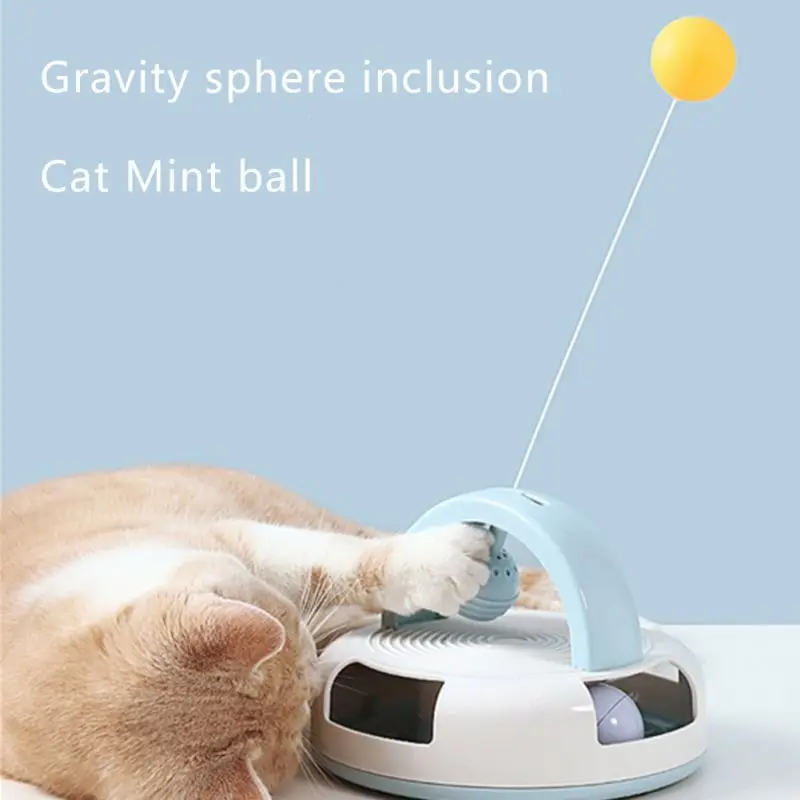 

Cat Turntable Toy Interactive Rotating Ball Cat Teaser Funny Exercise Puzzle Kitten Toys Swing Ball Pet Cat Training Play Toy