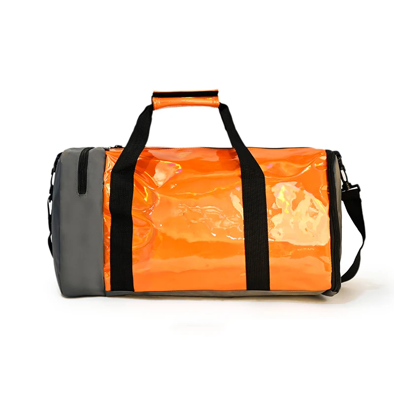 Outdoor Unisex Gym Laser Sports Fitness Handbag Yoga Waterproof Nylon Shoulder Training Dry Wet Duffel Bag with Shoe Compartment
