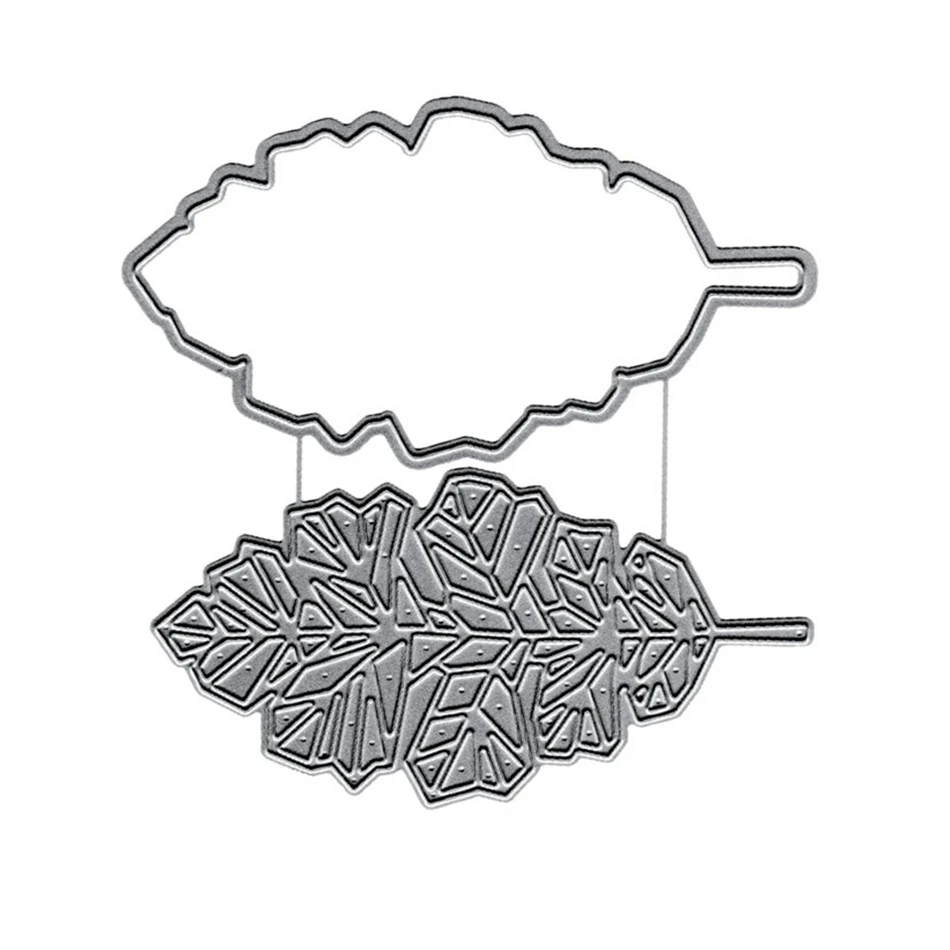 DiyArts Oak Leaf металлическая штамповка высечка Сделай Сам декоративное рельефное тиснение для скрапбукинга сбор Ремесло Создание штампов трафарет для открыток