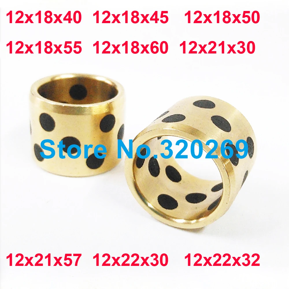 1 шт. графит JDB медная втулка Спеченная самосмазывающийся подшипник id12 мм 12x18x40