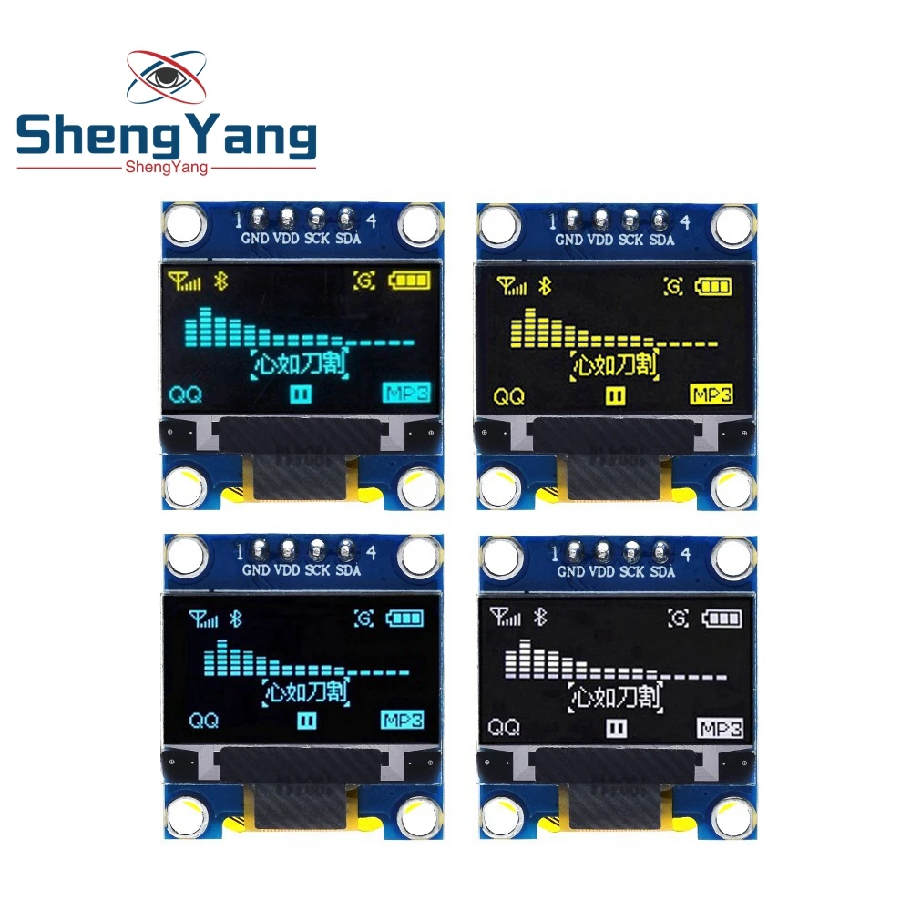 0,96 дюймов IIC Серийный желтый синий OLED дисплей модуль 128X64 IEC SSD1306 12864 плата с ЖК-экраном GND VCC SCL SDA 0,9" для Arduino