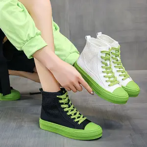 Woman Canvas Shoes Fashion Summer Sneakers Student Casual High Top Vulcanize 2021 Spring Autumn