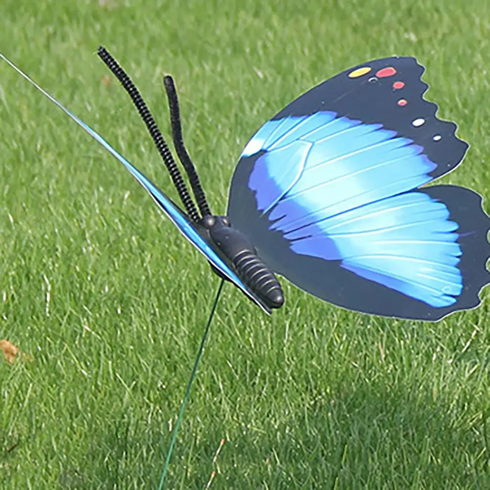 Искусственная бабочка 40 см садовая яркая ярких цветов украшение для сада