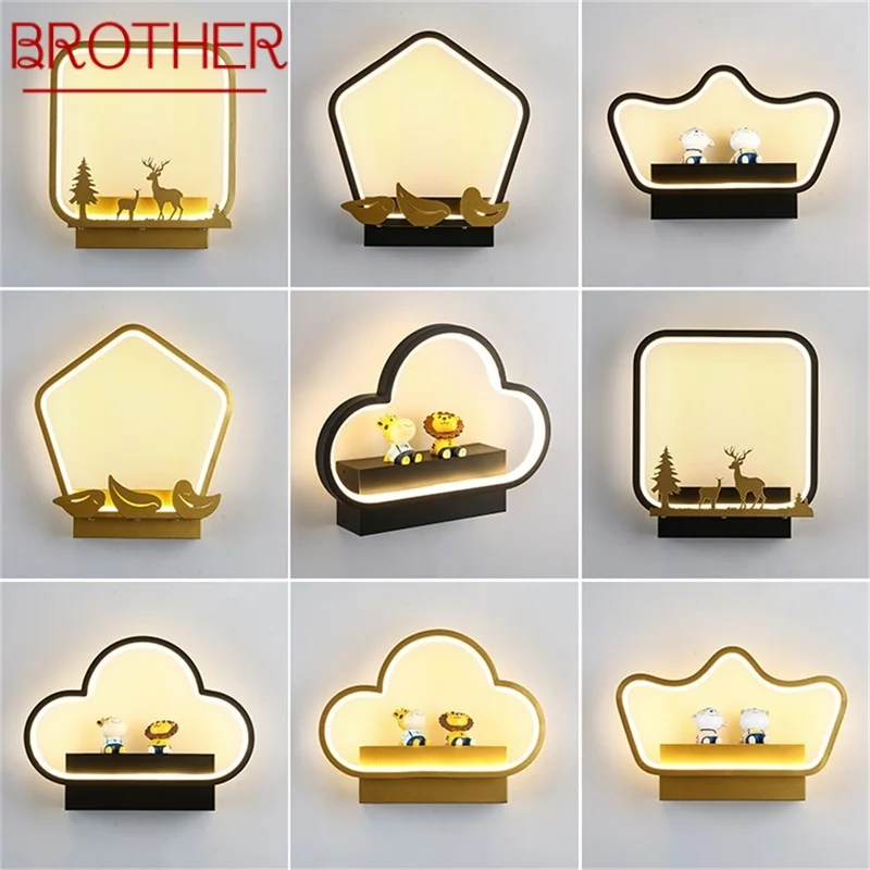 

BROTHER Modern Sconce Wall Lamp Creative Animals LED Light For Home Indoor Bedroom Living Room Corridor