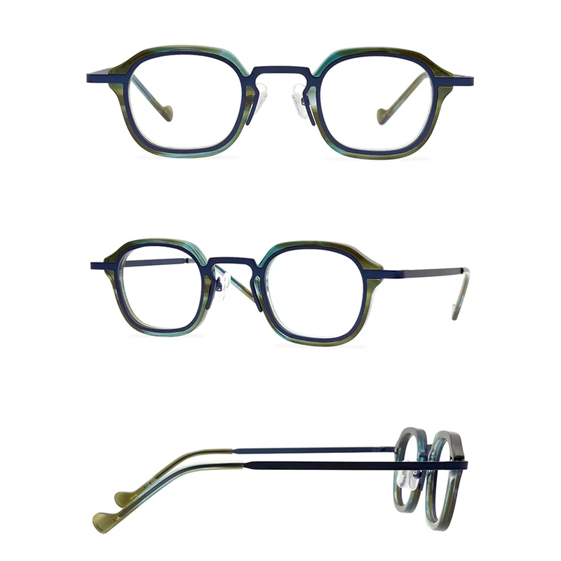 Belight Optical Japan Design ANNE ET VALENTI*N Prescription Vintage Retro Square Shape Eyeglasses Spectacle Frame Eyewear M7