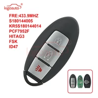 kigoauto s180144005 smart key 3 button 433 9mhz fsk hitag 3 id47 pcf7952f for nissan pathfinder key 2013 2014 2015 kr5s180144014