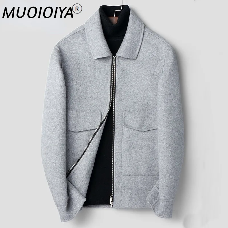 

Autumn Wool Coats Mens Clothing Double-sided Woolen Jackets Male Black Korean Coat Men's Outwear Casaco Masculino SQQ328