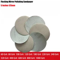 10pcs 5 inches 125mm flocking self adhesive polishing sandpaper dry sanding disc 60 1200 grit for car metal woodworking tools