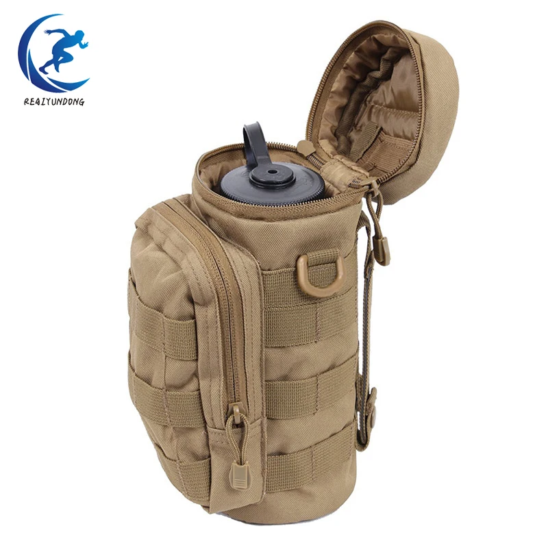 Насос-фляжка для воды "Outdoor Water Bottle Pouch Military Tactical Molle Kettle Case Waist Bag Multifunction Pockets EDC Gear Camping Hiking Riding on"