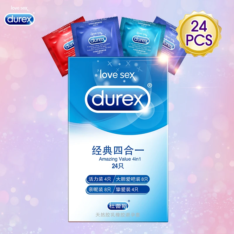Durex гладкие анальный секс презервативы 20/24 шт. дополнительной смазкой джинсы Hug