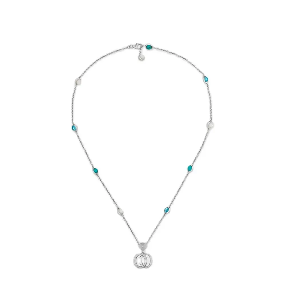 

Vintage boutique classic letter men's necklace, luxury brand, made of ag925 sterling silver, 1:1 letter G, anniversary gift