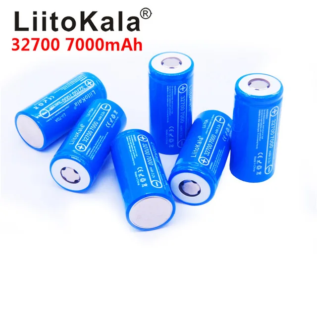 

35 шт. LiitoKala 32700 ячеек lifepo4 7000 мАч 3,2 в перезаряжаемая батарея с плоским верхом LiFePO4 для фонарика 32700 батарея 6500