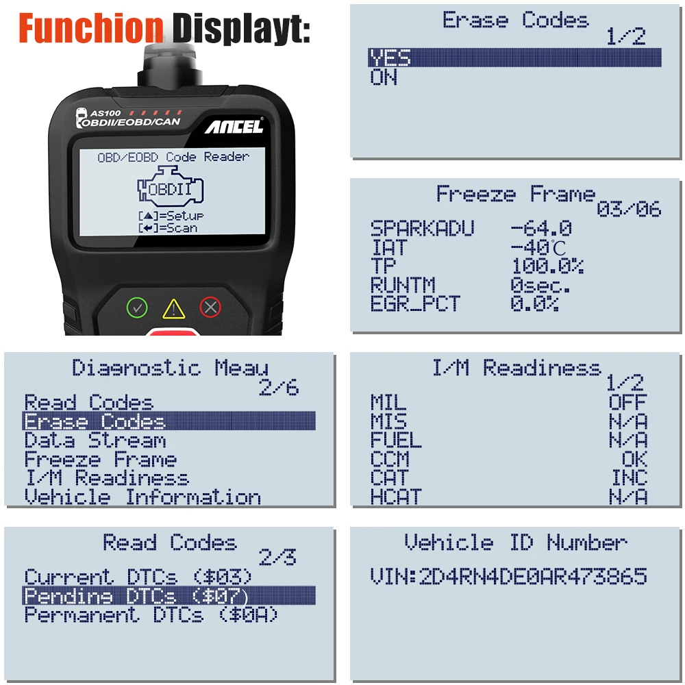 Ancel AS100 OBD2 OBD 2 автоматический сканер Код двигателя считыватель ODB2 автомобильный