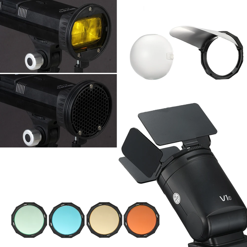 TRIOPO Магнитная круглая головка аксессуар для вспышки Kit Godox V1 H200R фотография
