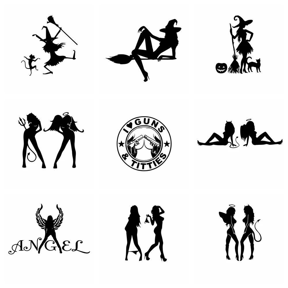 

Car Stickers Witch Sticker Girls stickers auto products Vinyl Decals Decorate Stickers Auto Products car Door Window Decoration