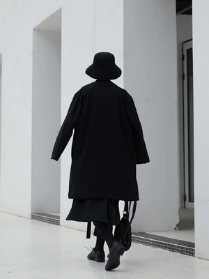 

The New Fall Collection Is A Custom-made Jacket with A Dark Zipper and A Mid-length Suit Windbreaker Women Fashion