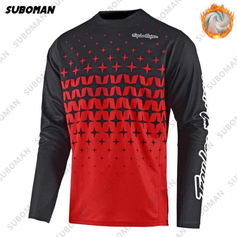 

2022 suboman men's winter Motocross Motorcycle Match Jersey Mtb bmx Enduro Downhill mountain bike long sleeve keep warm T-shirt