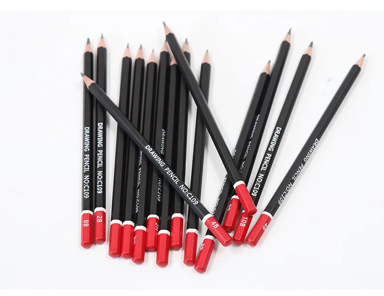 30Pcs Sketch Painting Set With Iron Box Stuends Sketch Drawing Pencils Charcoal Earser Extender Utility Knife Stationery Set