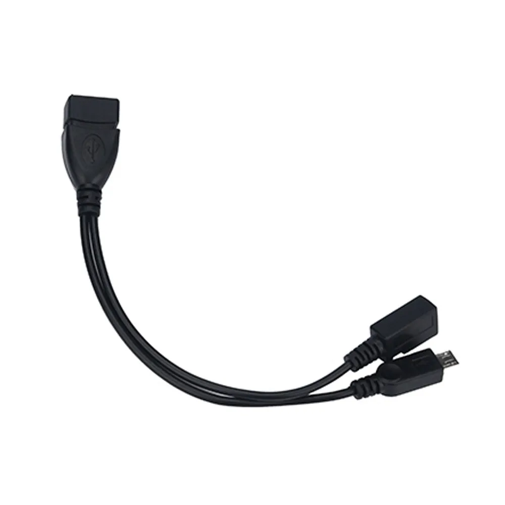 

USB Cable HOST OTG Adapter Splitter HOT Power Female To Micro Male + Female Y No System Restrictions