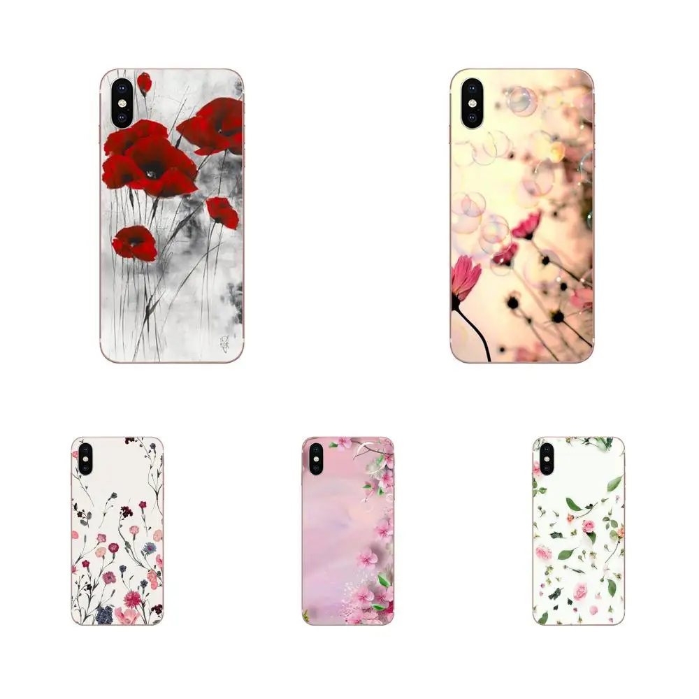 Красочные красивые красный Лотос фиолетовый цветок для Galaxy J1 J2 J3 J330 J4 J5 J6 J7 J730 J8 2015