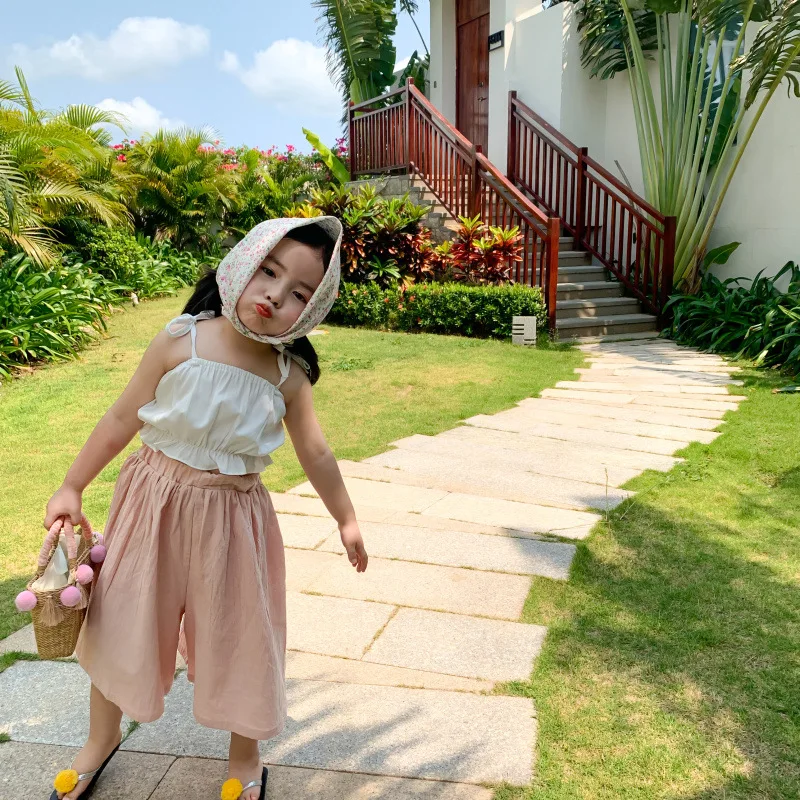 Новое поступление летние комплекты одежды в Корейском стиле жилет на бретелях со