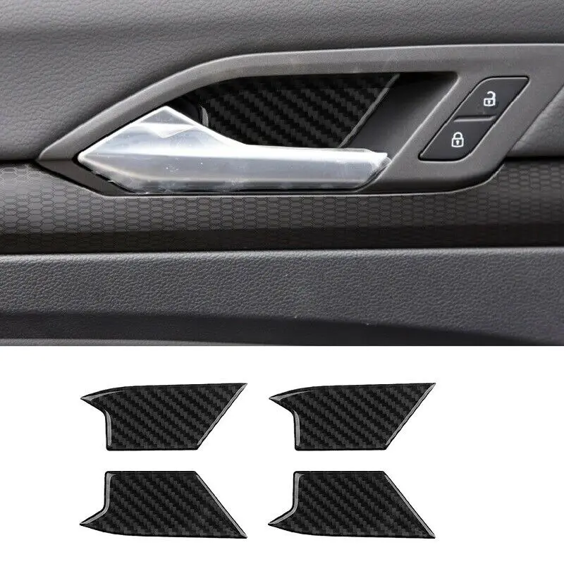 

Real Carbon Fiber Inner Door Bowl Cover Trim Fit For VW Golf MK8 2020-2021 4PCS