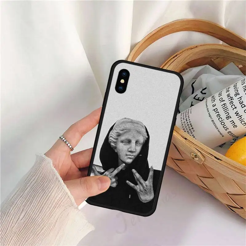 

Painted abstract art statue David Phone Case for iPhone 11 12 pro XS MAX 8 7 6 6S Plus X 5S SE 2020 XR