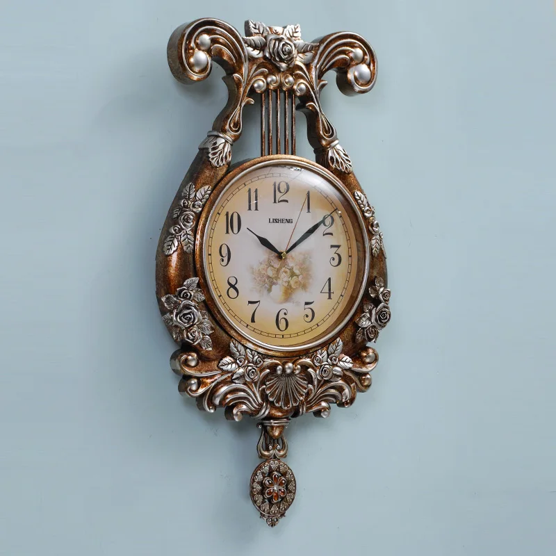 Творческий ретро настенные часы гостиная спальня украшения стены музыкального