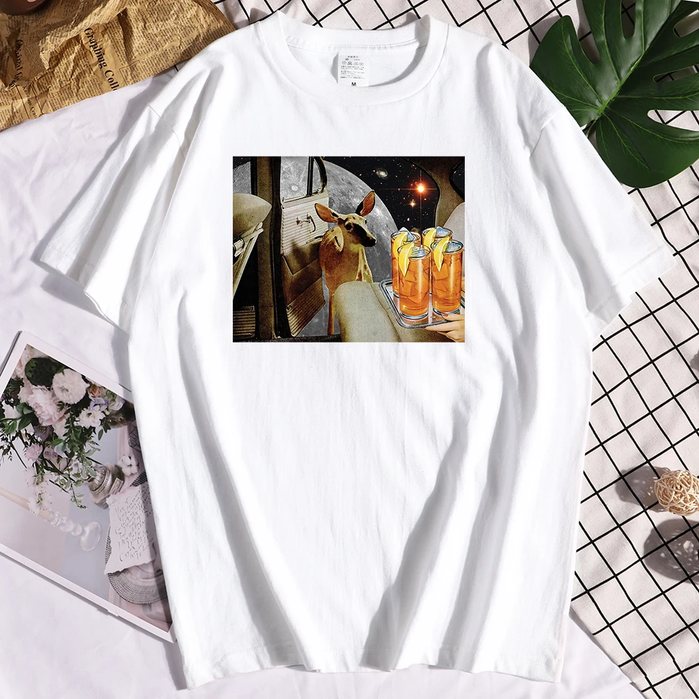 

Simple Image Printing Woman Tshirt Home Big-Size Tshirts Cartoon Short Sleeves Vintage Oversize Female T-Shirt