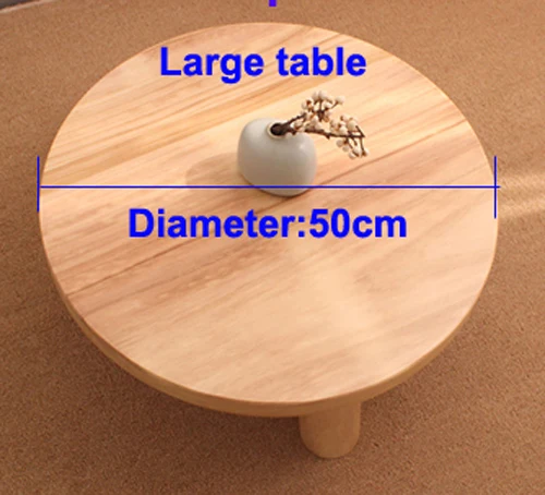 1pc Large table Японский стиль бурливуд цвет круглый стол из древесины пауловнии традиционная азиатская мебель гостиная низкий пол журнальный столик деревянный - Цвет: 1pc Large table