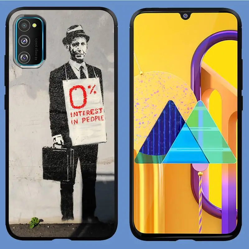 

Street Art Banksy Graffiti Phone Case For Samsung A10 A12 A02 A20E M30 A31 A32 A40 A50 S A52 A51 A70 A71 A80 Cover Fundas Coque