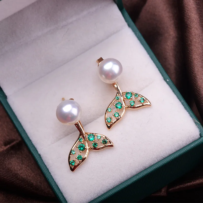 Женские серьги гвоздики с пресноводным жемчугом|Серьги-гвоздики| |