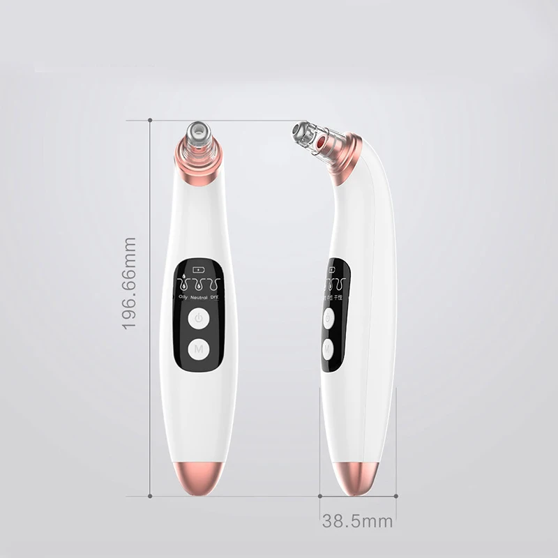 

Electronic LCD Blackhead Remover Vacuum Suction Acne T Zone Pore Cleaner 6 Suckers masajeador facial