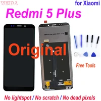 5 99 original lcd for xiaomi redmi 5 plus lcd display touch screen digitizer assembly with frame for xiaomi redmi5 plus lcd