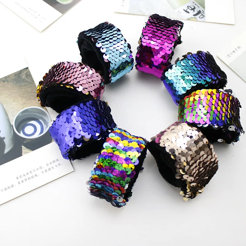 2019 оптовая продажа блестящий браслет с блестками модный детский повязка на