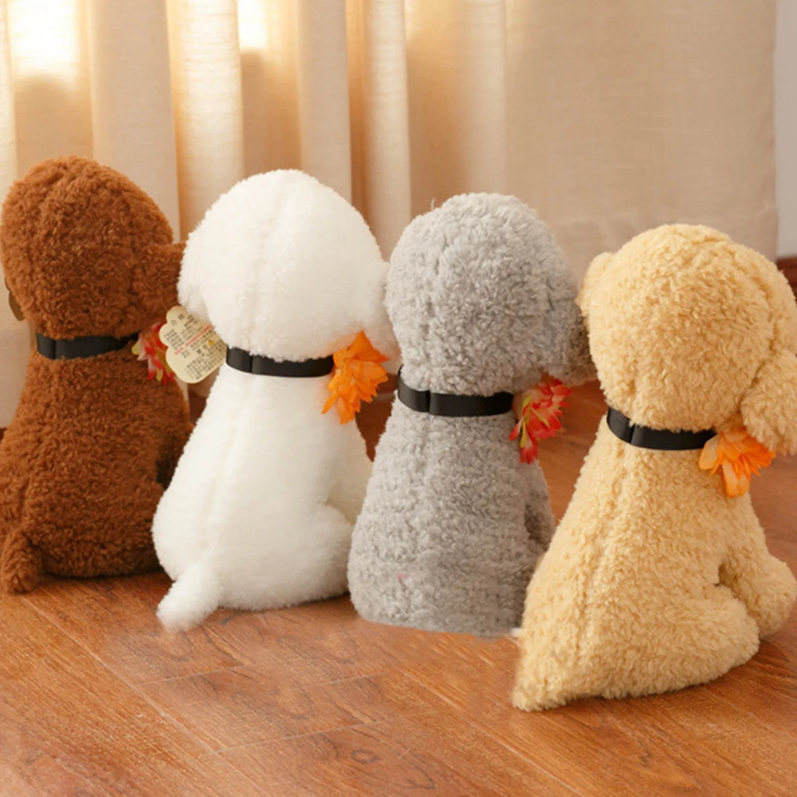 

Plush Teddy Dog Doll Cute Simulation Stuffed Animal Puppy Dog Doll Toys Gift Kawaii Decorative Ornaments Kids Holiday Gifts