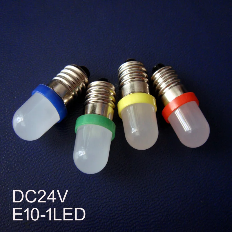 Высокое качество 24V E10 светильник индикатор DC24V Светодиодная лампа led 24VDC
