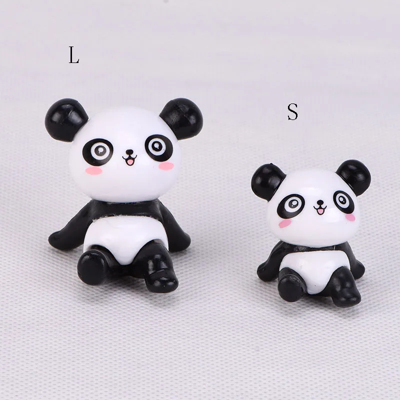 

8pcs/lot Cute Panda Ornaments Minnie PVC Bear posture Action Figure Posture Anime Decoration Collection Figurine Toy DIY Decor