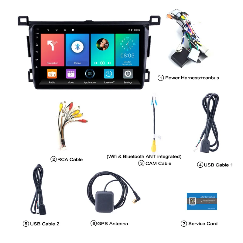 

2 Din Android Car Multimedia player for Toyota RAV4 Rav 4 2013 2014 2015 2016 2017 2018 Android Car Stereo GPS Navigation SWC