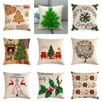 fashion christmas trees winter holiday linen cushion cover sofa room decoration pillow covers