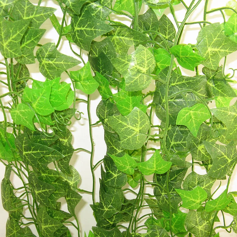 

2.4M Artificial Ivy Green Leaf Garland Simulation Plants Vine Fake Foliage Flowers Home Decoration Hanging Rattan string