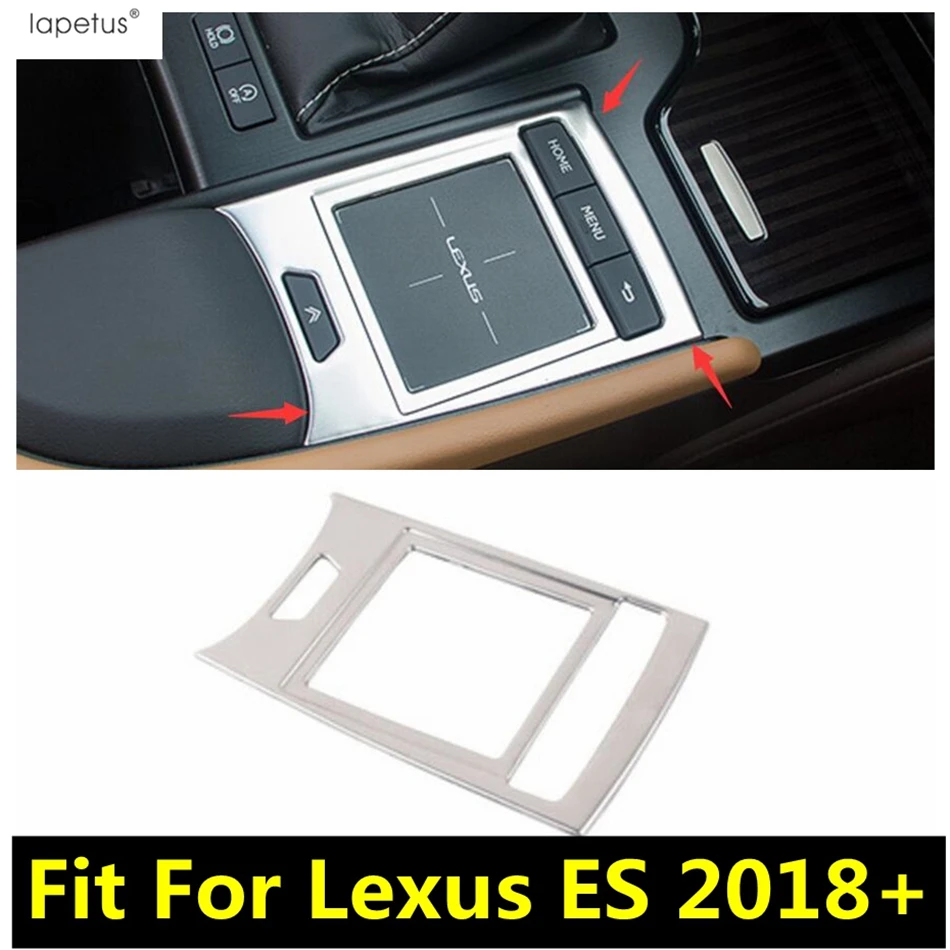 

Lapetus Accessories Fit For Lexus ES 2018 - 2021 Car Central Control Mouse Panel Molding Cover Kit Trim 1 Pcs / Stainless Steel